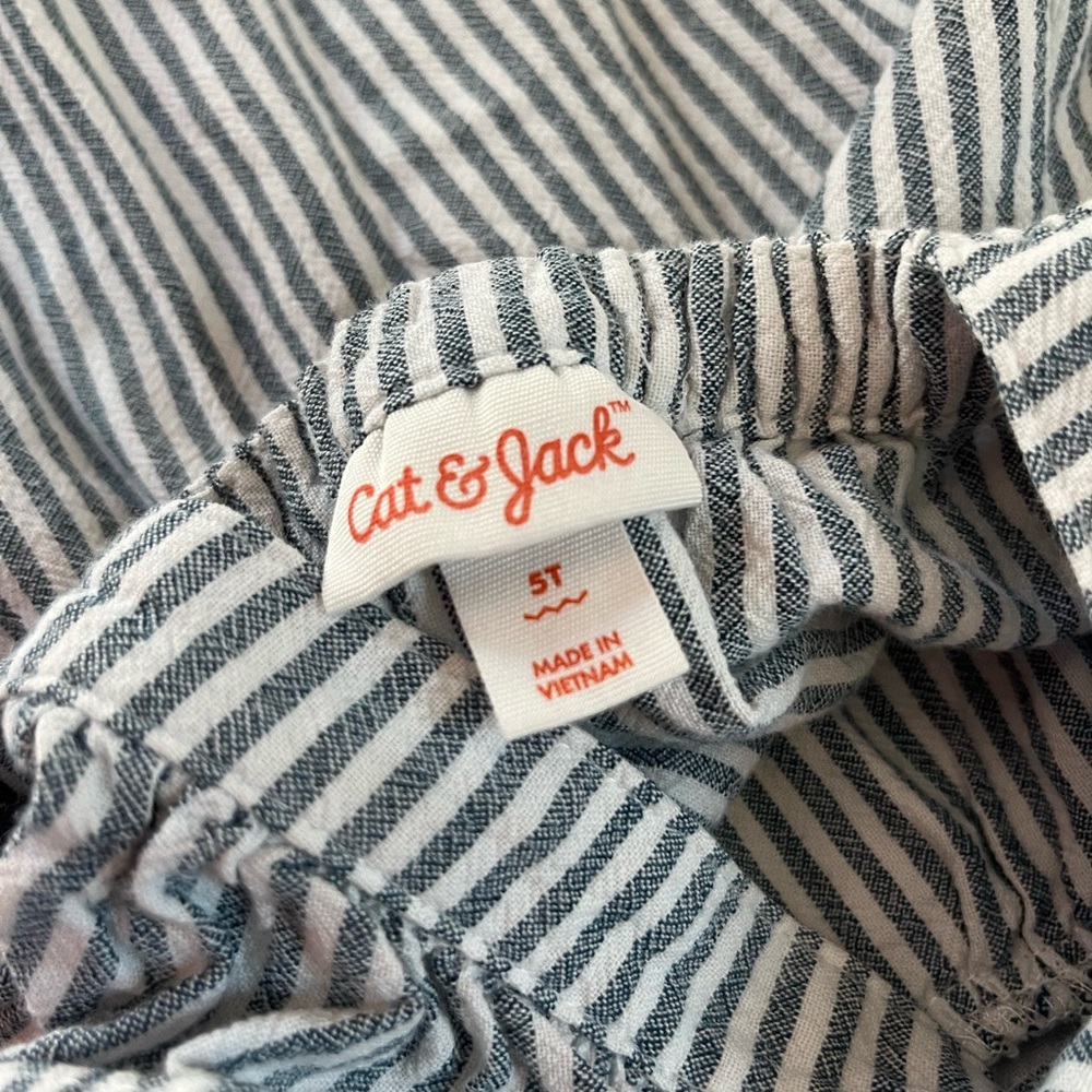 Cat & Jack girls dress striped blue and white size  5 - Picture 3 of 4